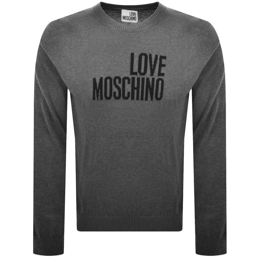 Moschino Knit Sweatshirt Grey | Mainline Menswear x